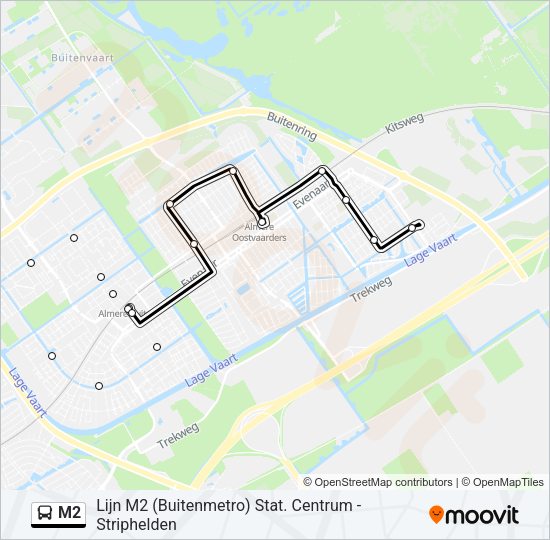 M2 Bus Line Map