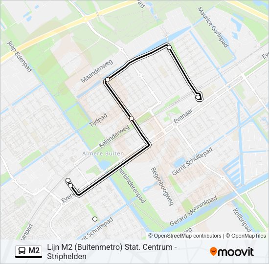 M2 Bus Line Map