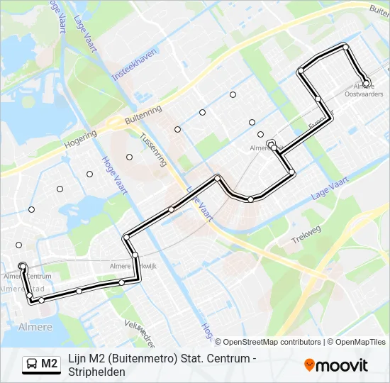 M2 Bus Line Map