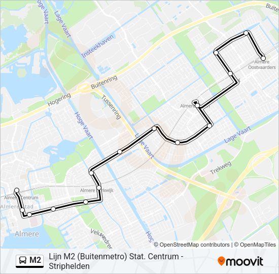 M2 Bus Line Map