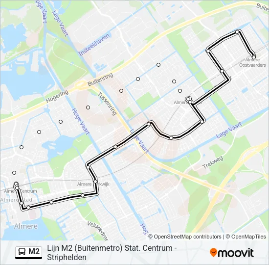 M2 Bus Line Map