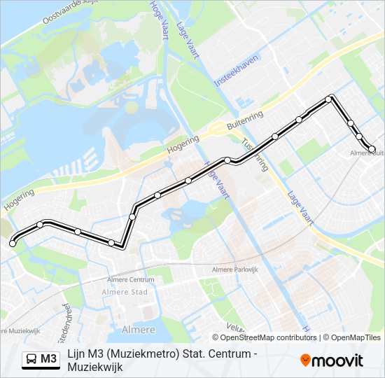 M3 Bus Line Map