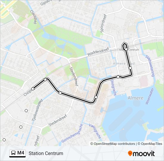 M4 Bus Line Map