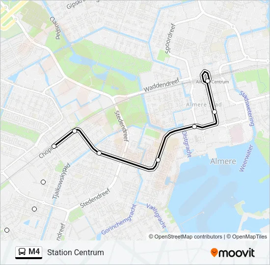 M4 Bus Line Map