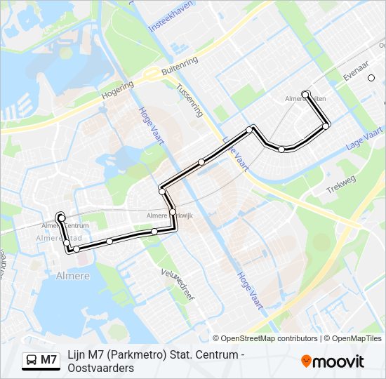 M7 Bus Line Map