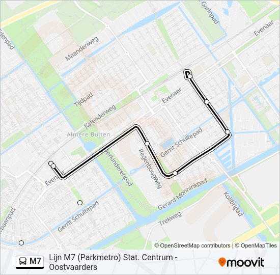 M7 Bus Line Map