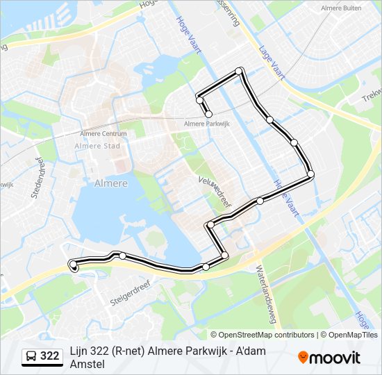322 Bus Line Map