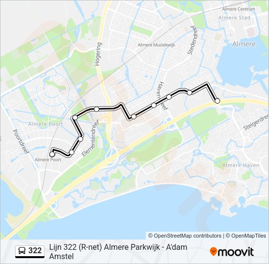 322 Bus Line Map