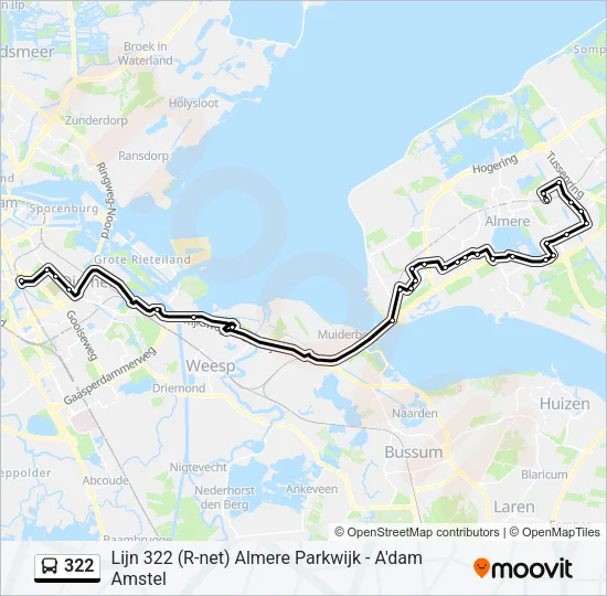 322 Bus Line Map