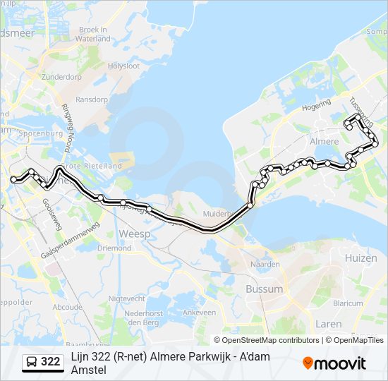 322 Bus Line Map