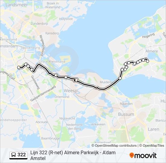 322 Bus Line Map