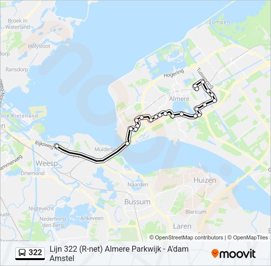 322 Bus Line Map