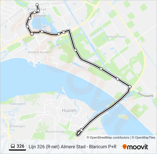 326 Bus Line Map