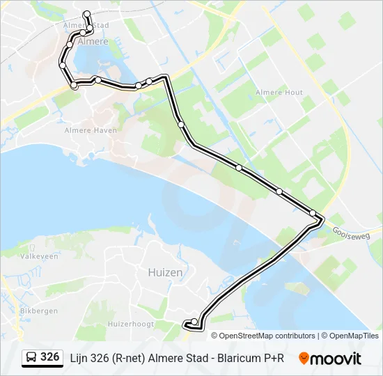 326 Bus Line Map