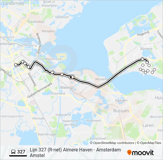 327 Bus Line Map