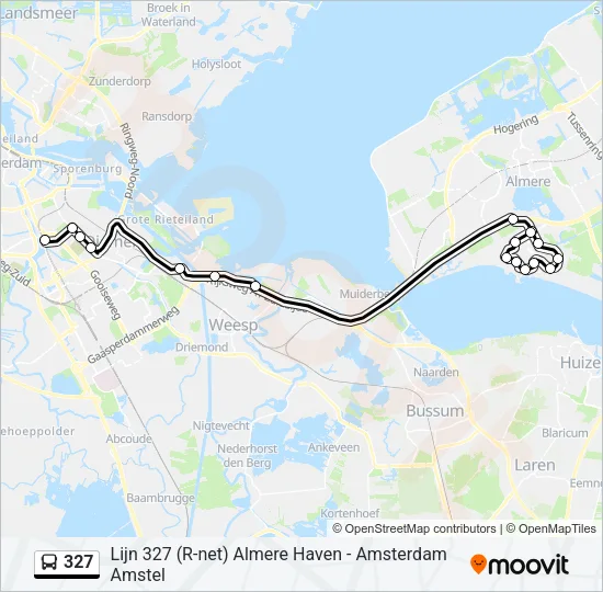 327 Bus Line Map