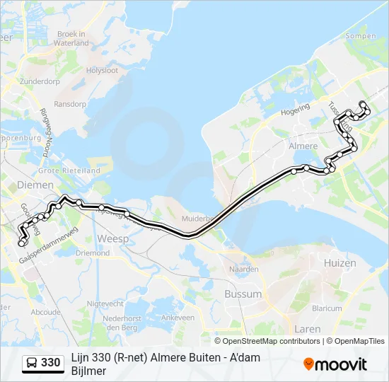 330 Bus Line Map