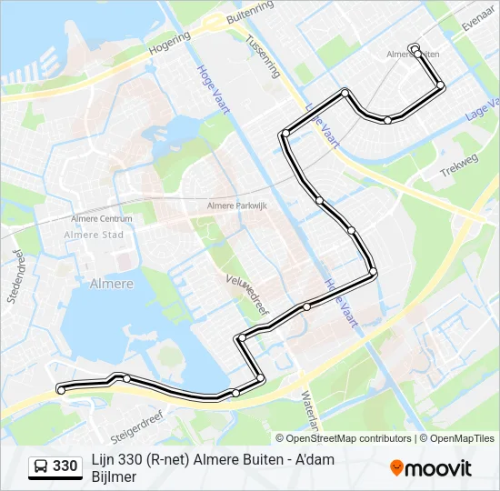 330 Bus Line Map