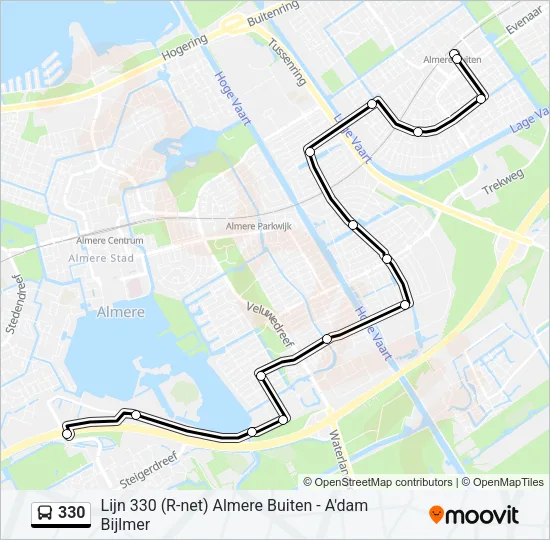 330 Bus Line Map