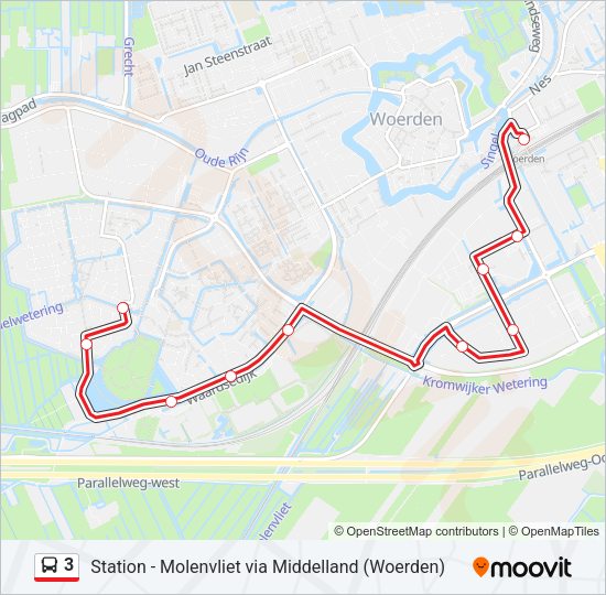 3 Bus Line Map