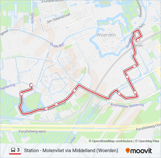 3 Bus Line Map