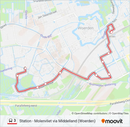 3 Bus Line Map