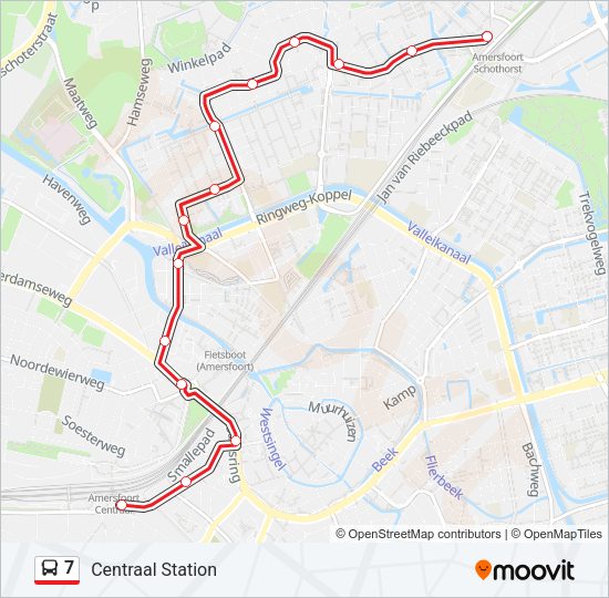 7 Bus Line Map