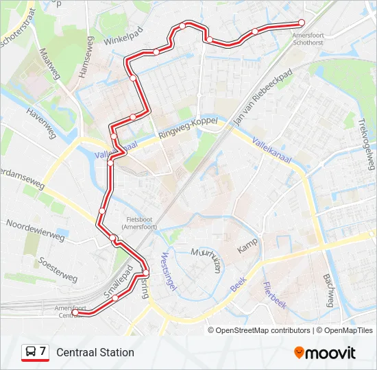 7 Bus Line Map