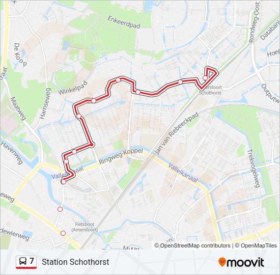 7 Bus Line Map