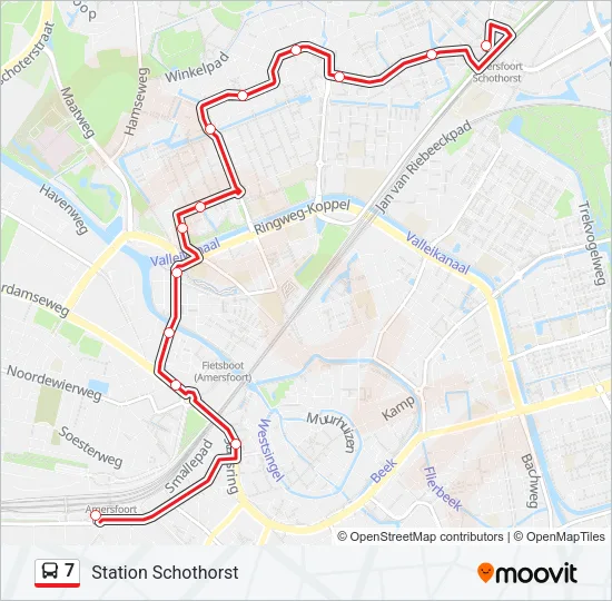 7 Bus Line Map