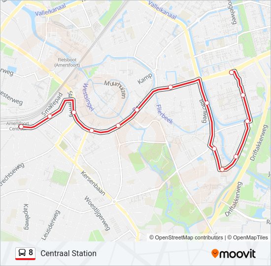 8 Bus Line Map