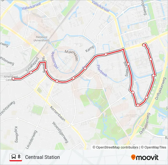 8 Bus Line Map