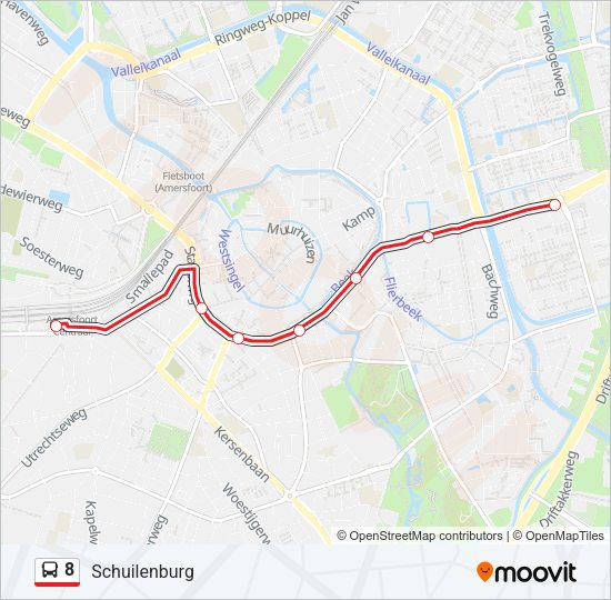 8 Bus Line Map