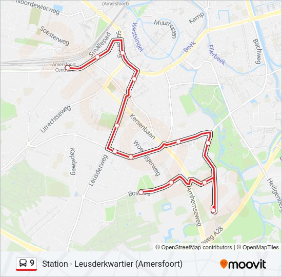 9 Bus Line Map