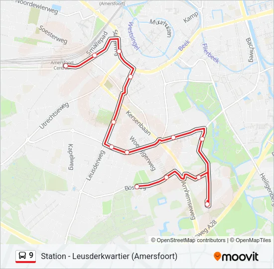 9 Bus Line Map