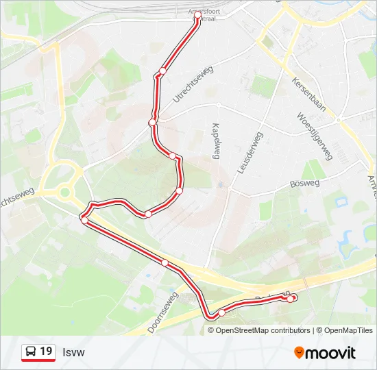 19 Bus Line Map