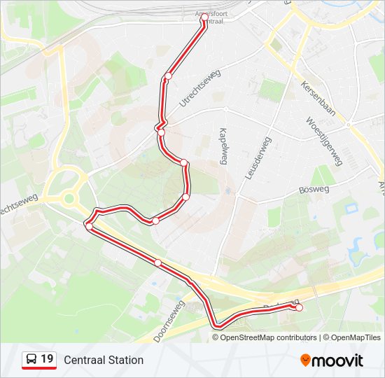 19 Bus Line Map