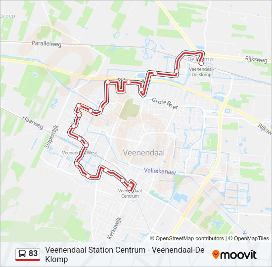 83 Bus Line Map