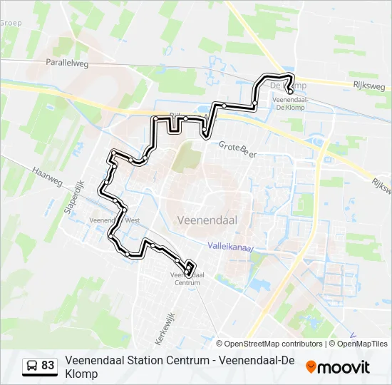 83 Bus Line Map
