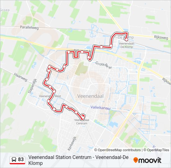 83 Bus Line Map
