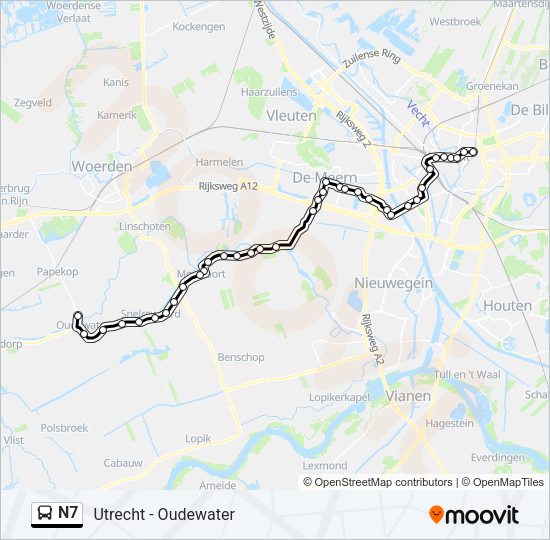 N7 Bus Line Map