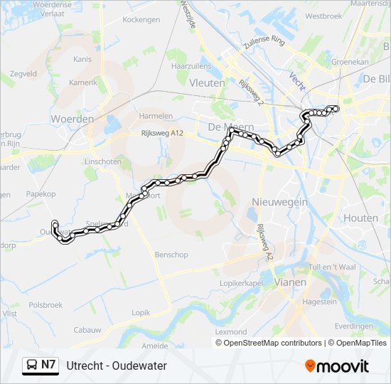 N7 Bus Line Map