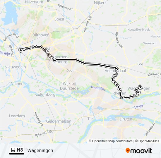 N8 Bus Line Map