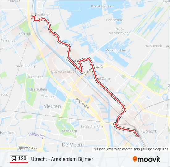120 Bus Line Map