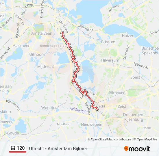 120 Bus Line Map