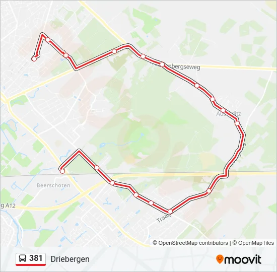 381 Bus Line Map