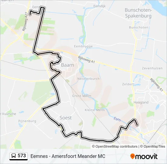573 Bus Line Map