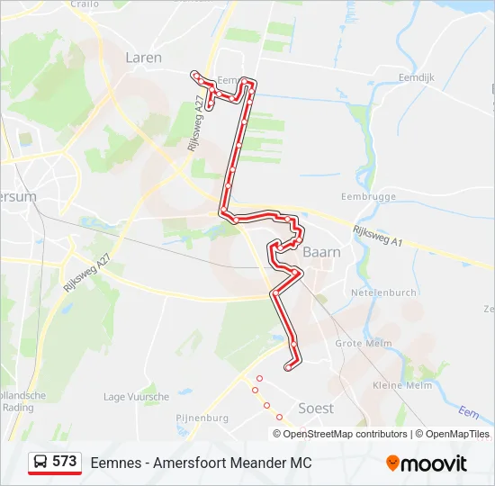 573 Bus Line Map