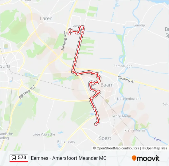 573 Bus Line Map