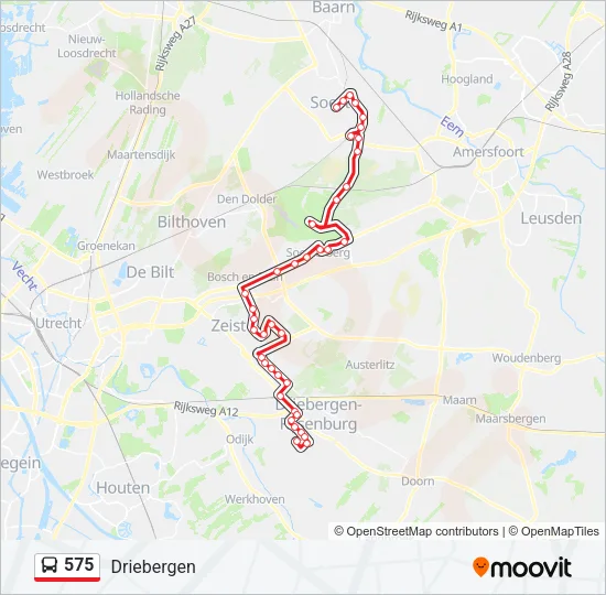 575 Bus Line Map